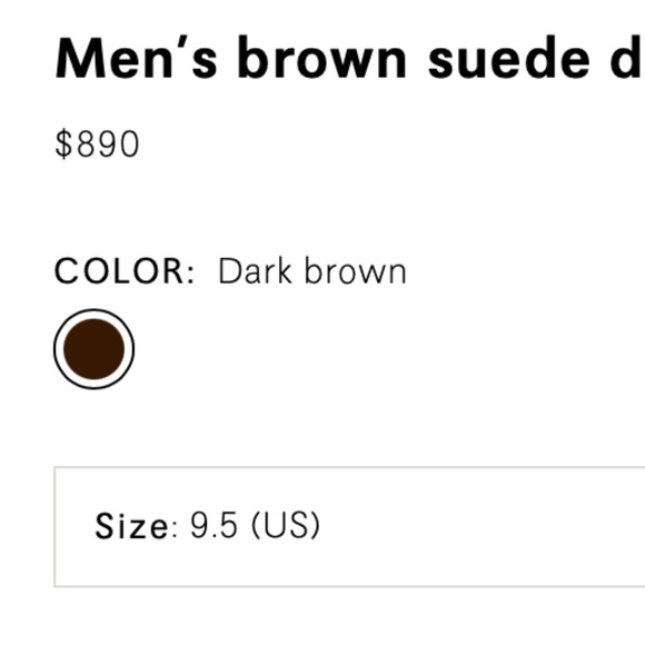 55% OFF SALE  NIB Santoni Men’s Dragon Desert Boot – Dark Brown Suede Bootie 9.5 main image 6
